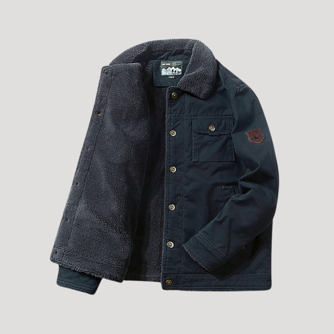 Men's Heavy Duty Fleece Lined Work Jacket - BritishElegance