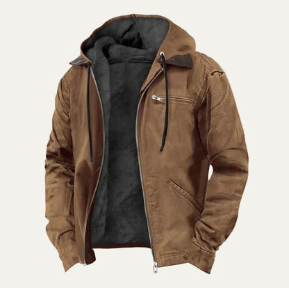 Men’s Rugged Sherpa Lined Canvas Work Jacket
