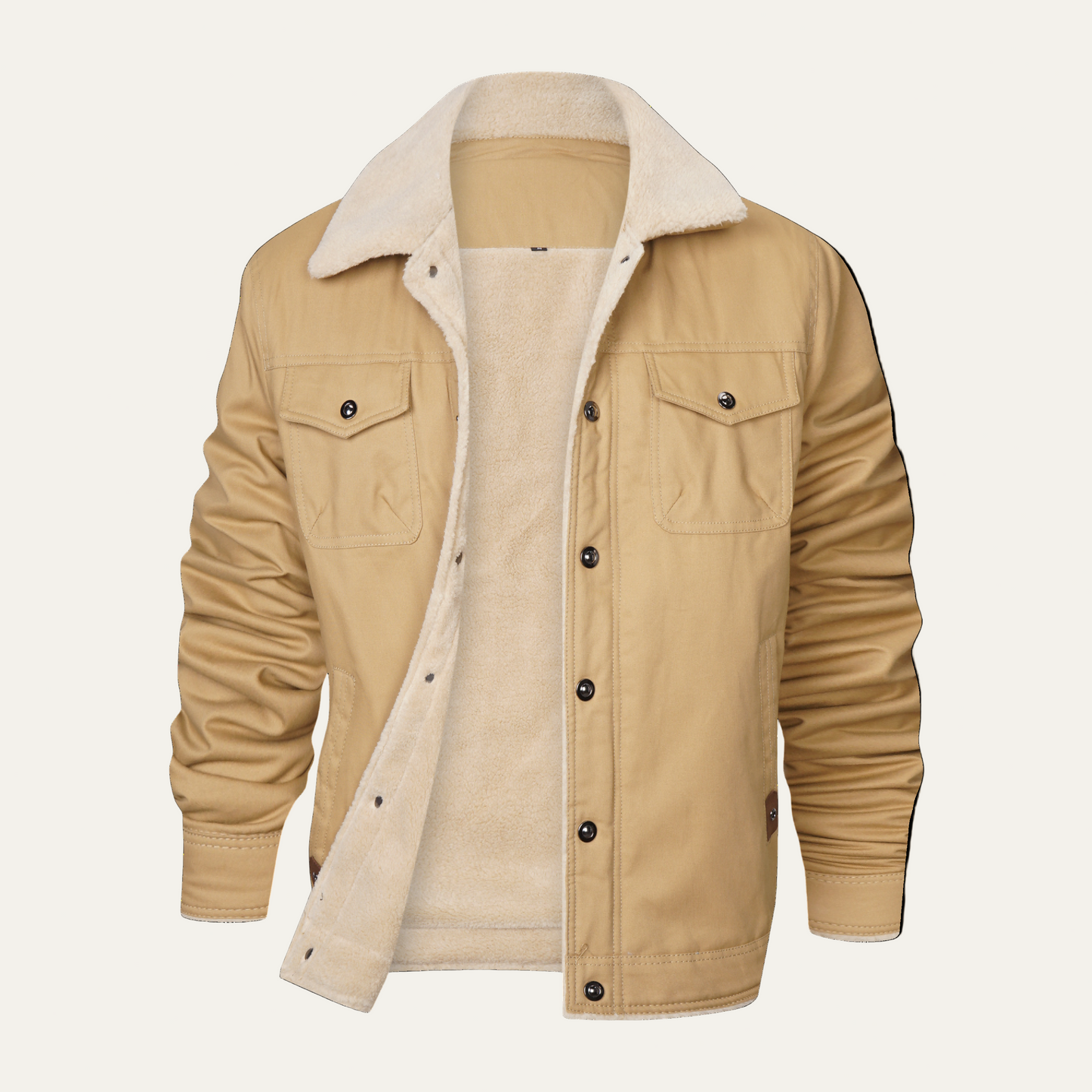 Men’s Fleece Lined Utility Button Jacket