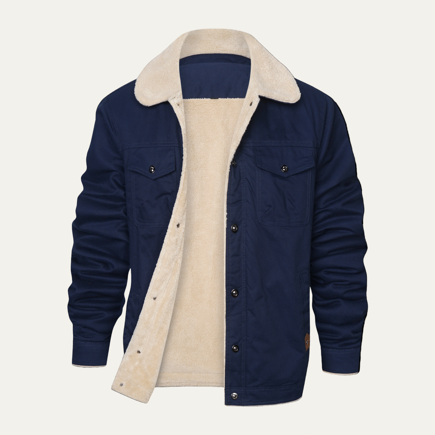 Men’s Fleece Lined Utility Button Jacket
