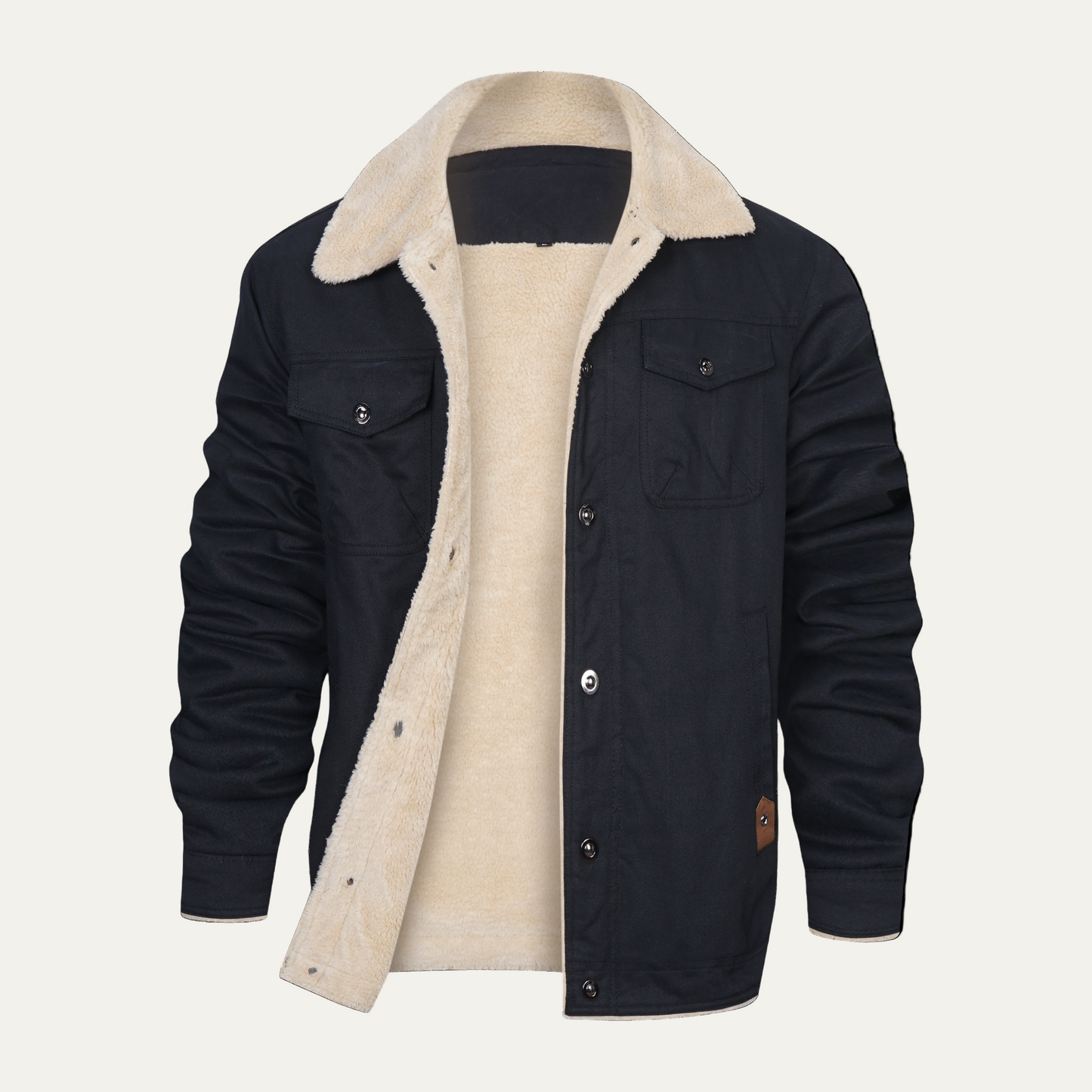 Men’s Fleece Lined Utility Button Jacket