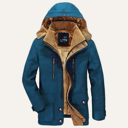 Men’s Textured Diamond Pattern Bomber Jacket