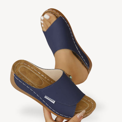 Leather Orthopedic Wedge Sandals Women