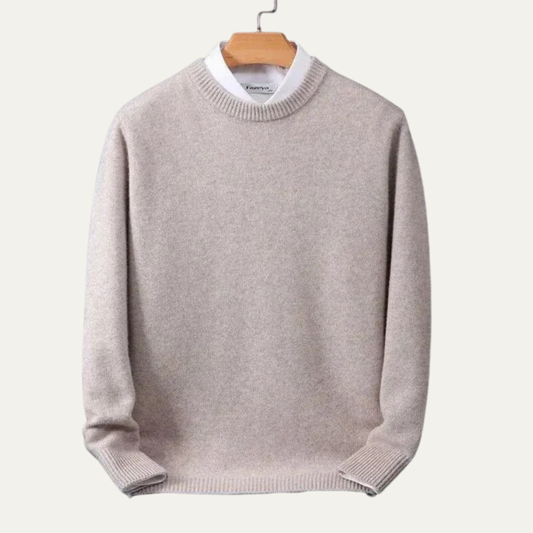 Men’s Classic Plain Knit Crew Neck Sweater
