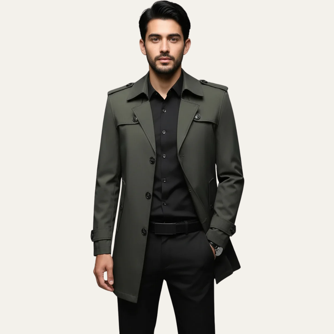 Men’s Classic Short Trench Coat