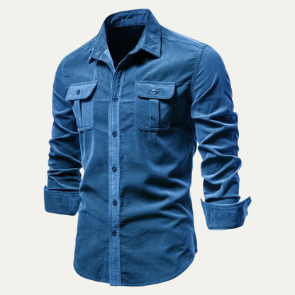 The Castellina Men’s Casual Button Up Corduroy Shirt