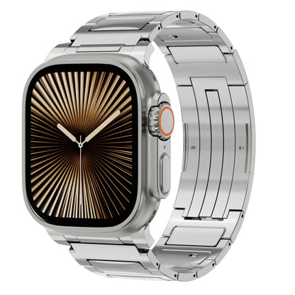 Stainless Steel Apple Watch Band with Strong Link Chain - BritishElegance