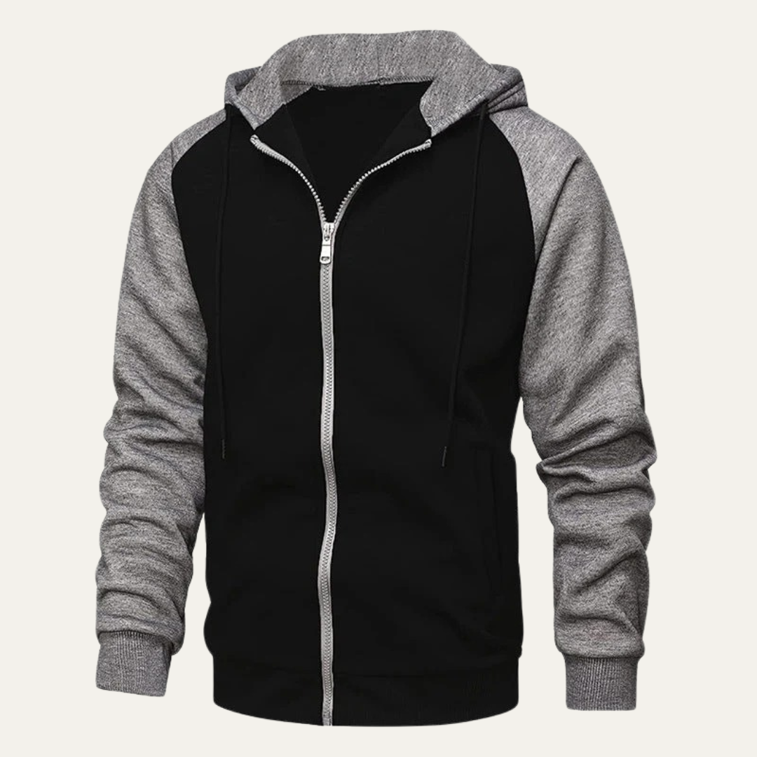 Men’s Raglan Sleeve Full Zip Hoodie