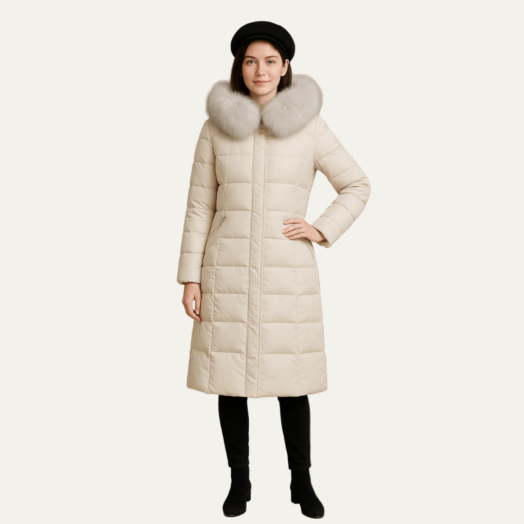 Women’s Long Faux Fur Hooded Puffer Coat