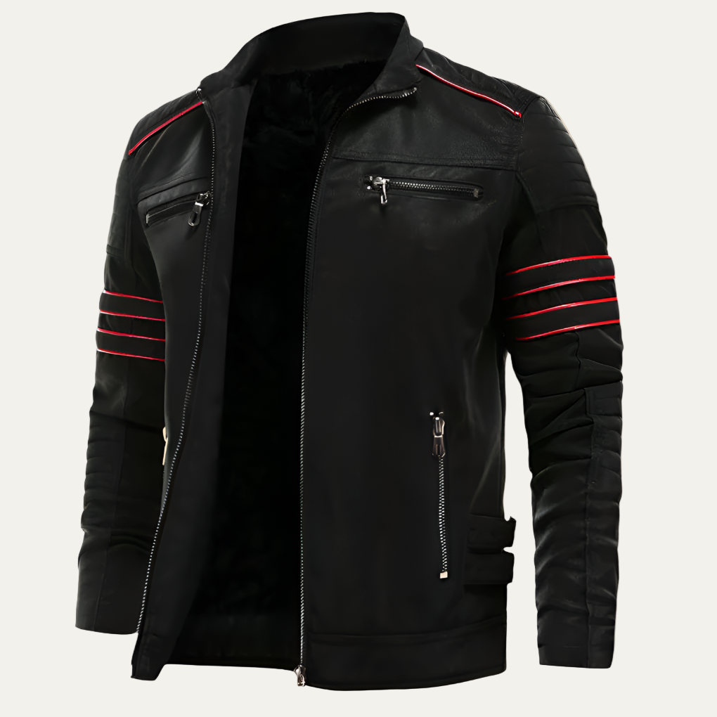 Men’s Motorcycle Inspired Leather Jacket