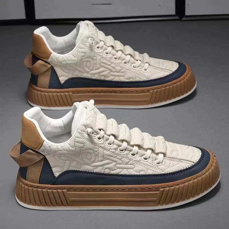 Men's Luxury Padded Sneakers - Classic Design & Daily Wear - BritishElegance