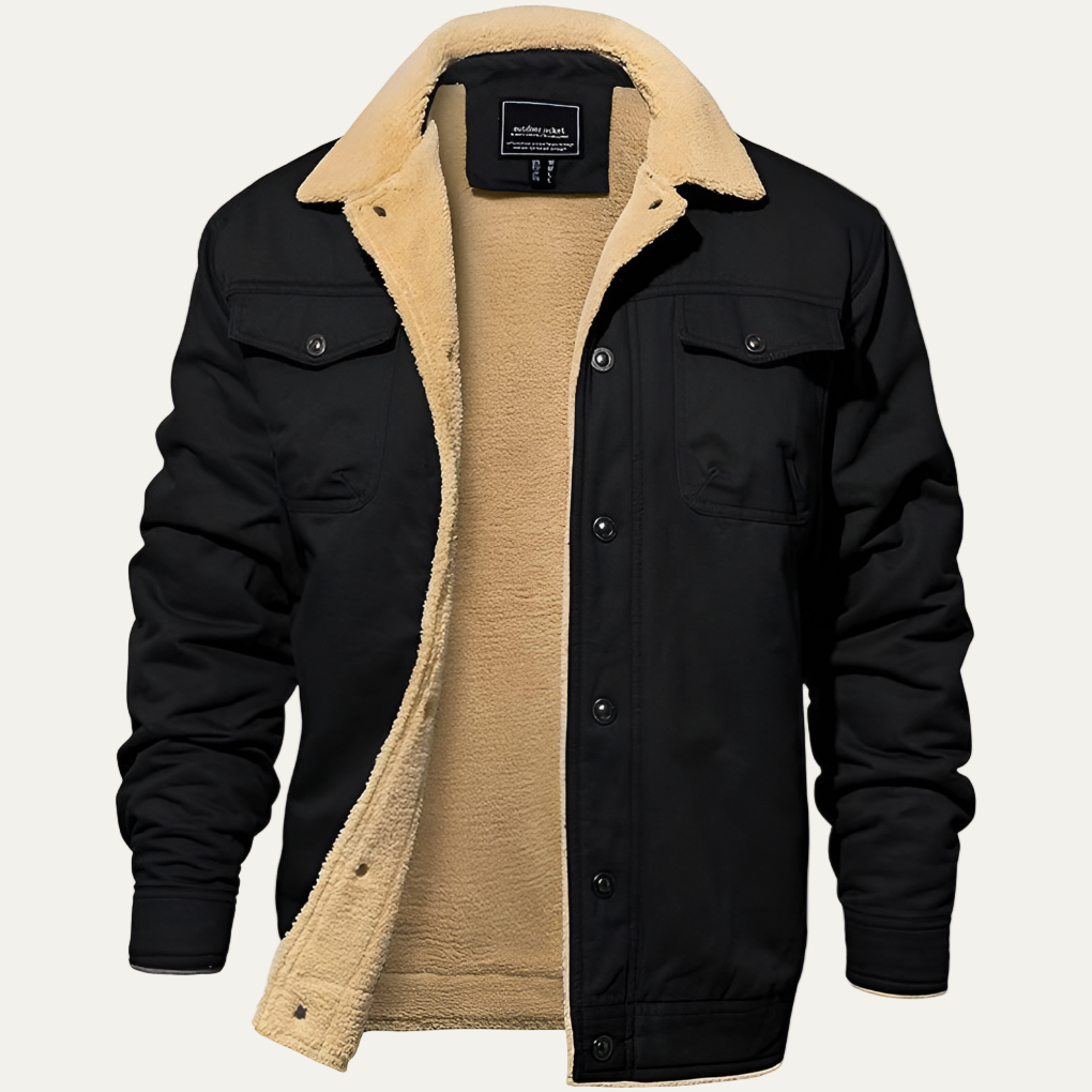 Men’s Retro Fleece Lined Winter Jacket