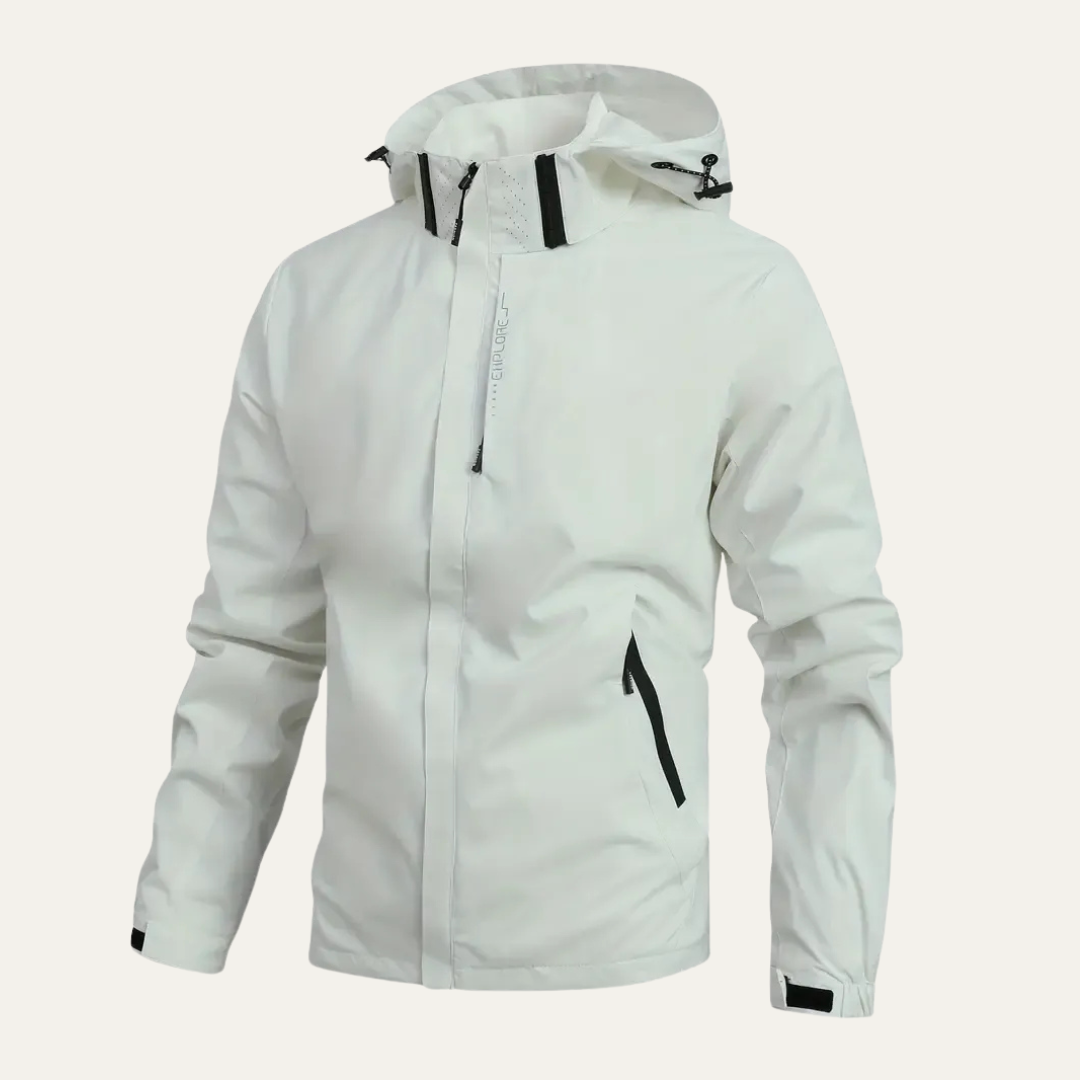 Men’s Waterproof Windproof High Neck Outdoor Shell Jacket