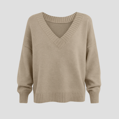 Women's Classic V Neck Sweater - BritishElegance