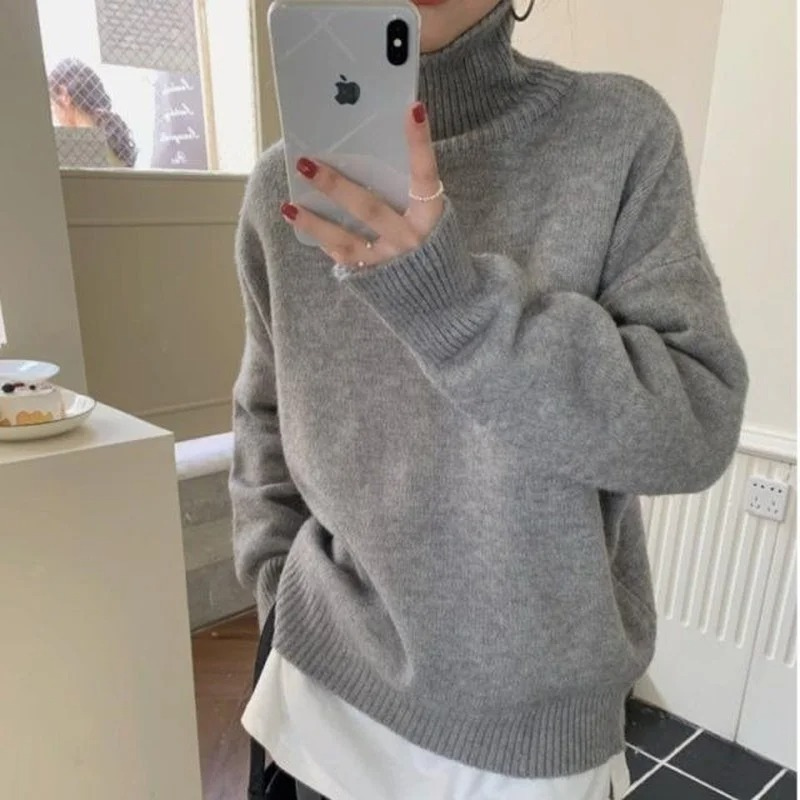 Cozy Women's Oversized Knit Winter Sweater - BritishElegance