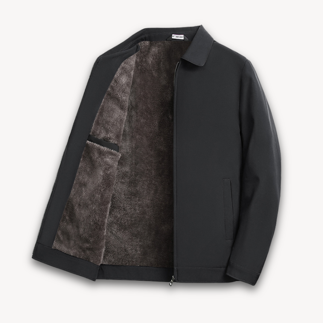 Men's Wool Blend Winter Jacket - Fur Lined, Warm Outerwear