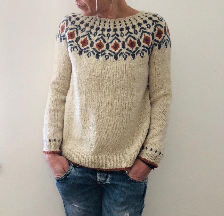 Maaike | Stylish women's sweater with geometric pattern | Warm and comfortable