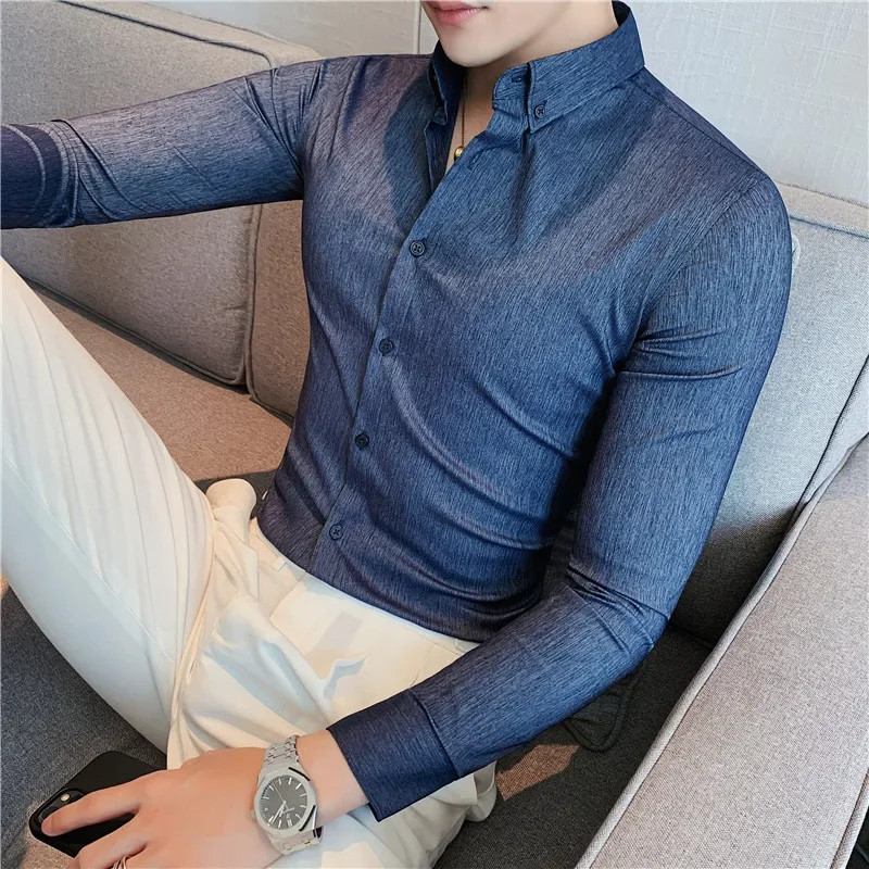 Regular Fit Mens Long Sleeve Casual Shirt - BritishElegance