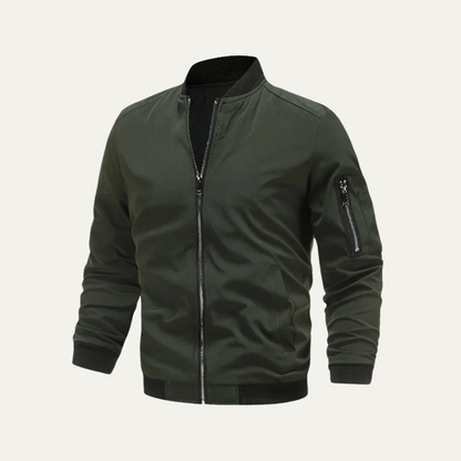 Men’s Classic Baseball Collar Bomber Jacket