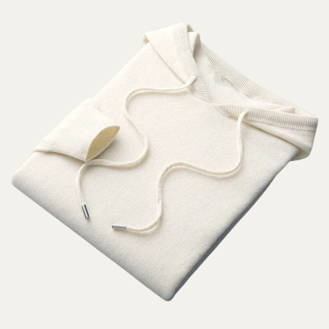 Men’s Fine-Knit Pullover Hooded Sweater