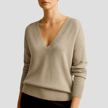 Women's Classic V Neck Sweater