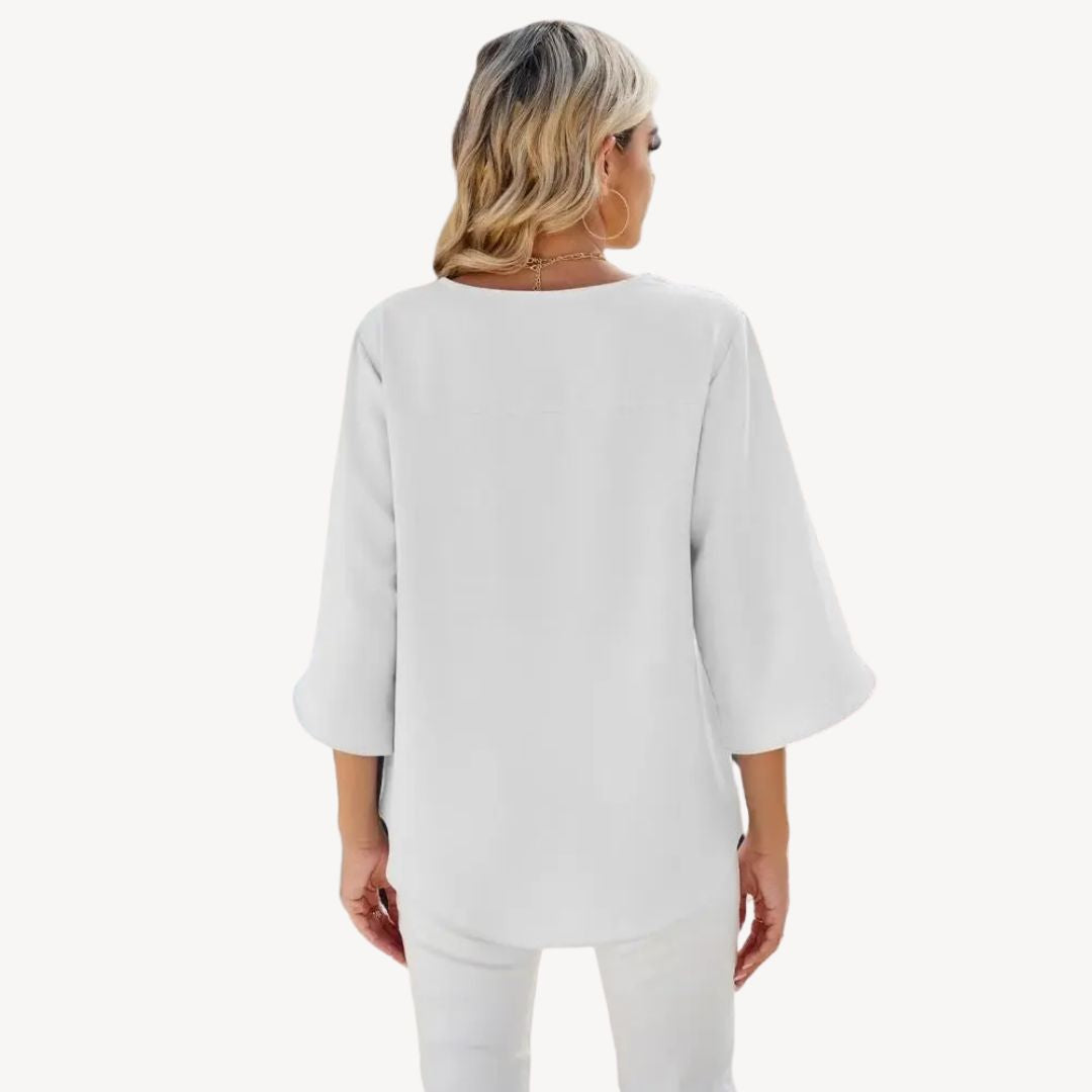 V-Neck Dolman Sleeve Blouse Women
