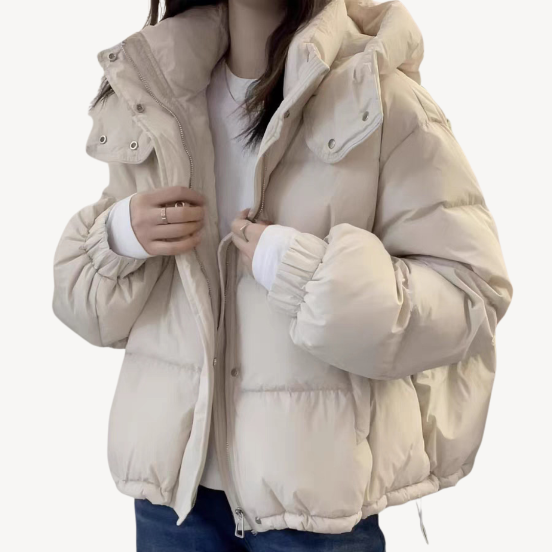 Puffer Jacket with Hood for Women