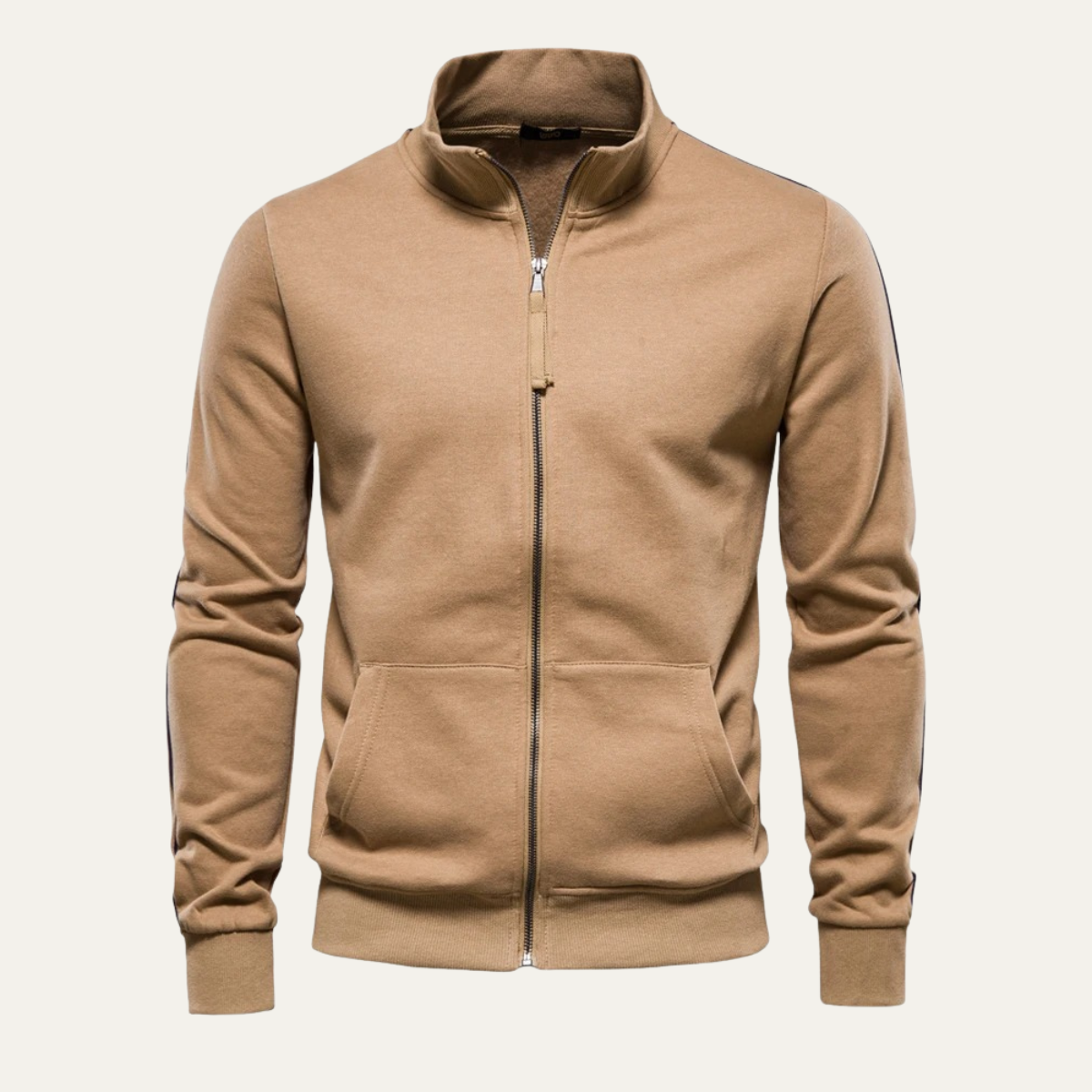 Men’s High Collar Full Zip Track Jacket