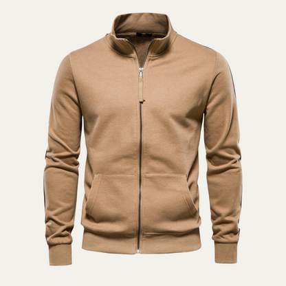 Men’s High Collar Full Zip Track Jacket