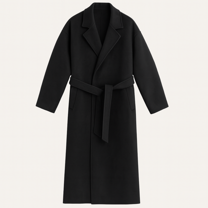 The Whitechapel Men's Elegant Camel Wrap Wool Coat with Belt