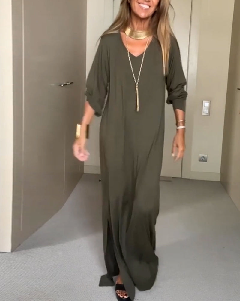 Relaxed Fit V-Neck Sundress for Women