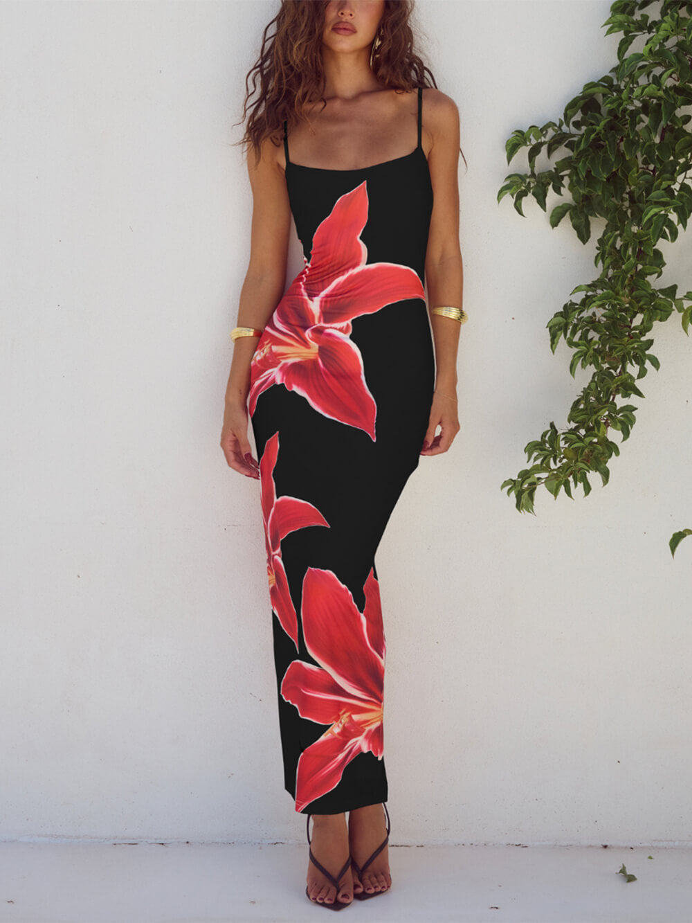 Vibrant Unique Floral Long Maxi Dress