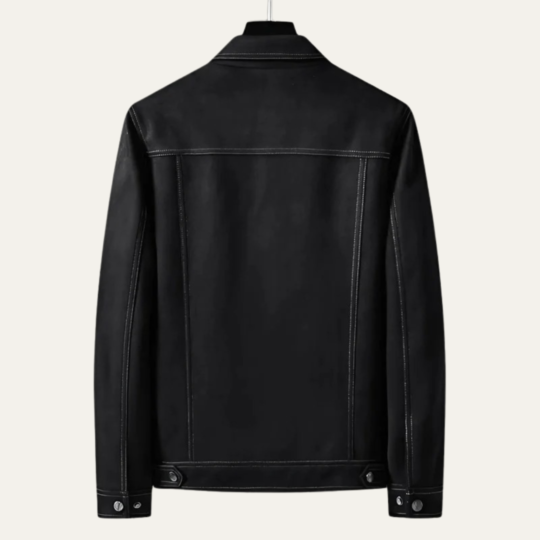 Men’s Suede Look Classic Trucker Jacket