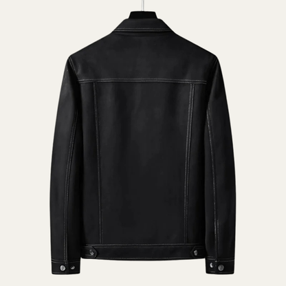 Men’s Suede Look Classic Trucker Jacket