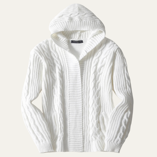The Conwy Men's Chunky Cable Knit Winter Cardigan
