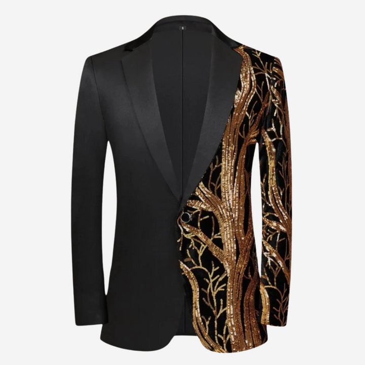 Men’s Sequin Wave Pattern Performance Blazer