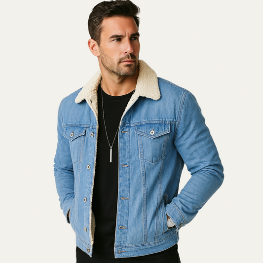Men’s Sherpa Lined Denim Jacket