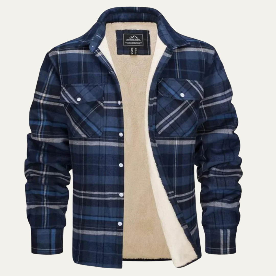 Men’s Wide Wale Corduroy Bomber Jacket with Shearling Lining