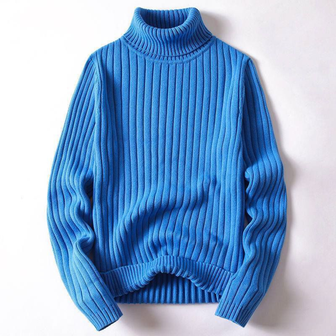 Men’s Oversized Ribbed Turtleneck Sweater