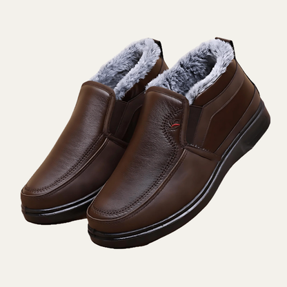 Men’s Faux Fur Lined Slip On Winter Shoes