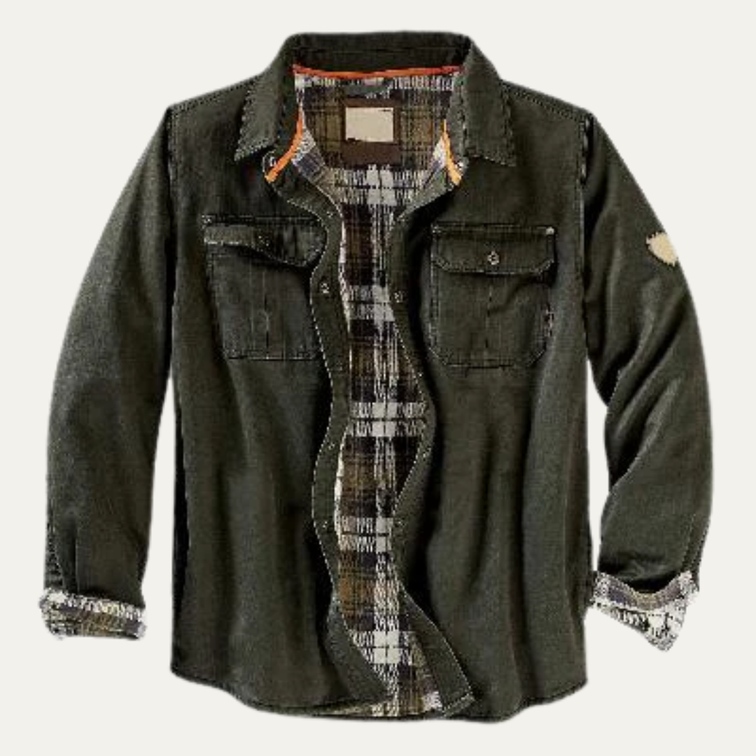 Men’s Plaid Lined Utility Shacket