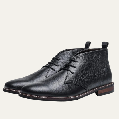 Men’s Minimalist Leather Look Chukka Boots