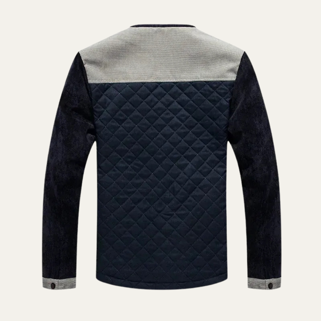 Men’s Contemporary Quilted Stand Collar Jacket