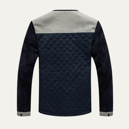 Men’s Contemporary Quilted Stand Collar Jacket