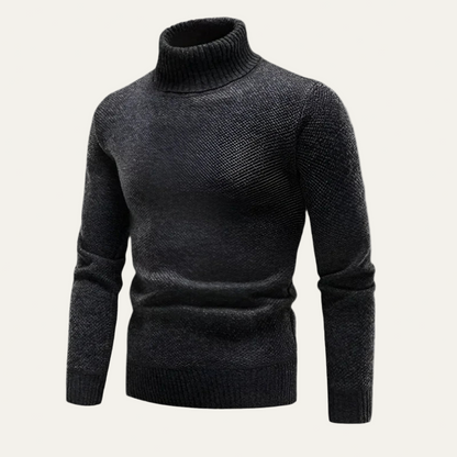 Men’s Textured Knit Turtleneck Sweater