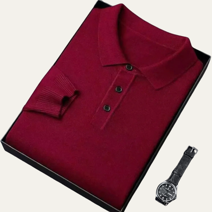 Men’s Cashmere Knitted Polo Shirt