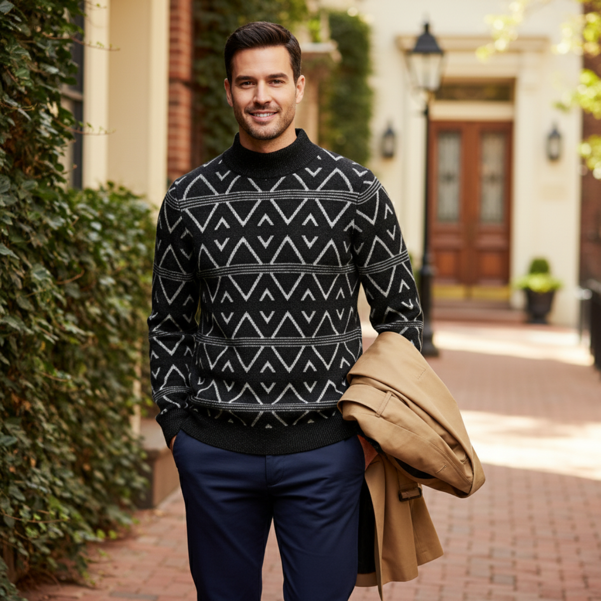 The Ortisei Men’s Soft Fuzzy Warm Knit Jumper