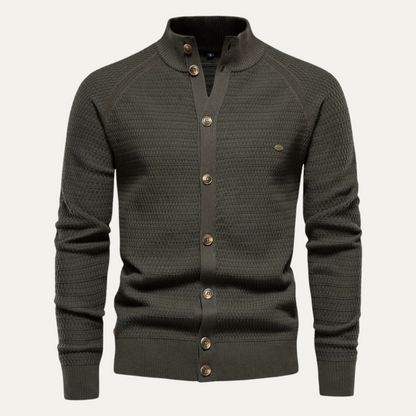 The Caernarfon Men's Casual Button Up Knitted Cardigan