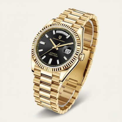 Men’s Automatic Watch with Fluted Bezel and Jubilee Bracelet