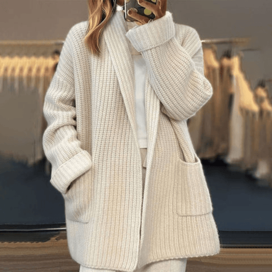 Warm Cozy Knitted Winter Jacket - BritishElegance